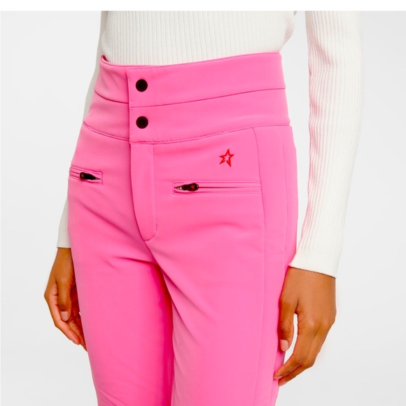 PERFECT MOMENT WOMENS AURORA HIGH WAIST FLARED SKI PANT LARGE COLOR AZALEA PINK - Picture 3 of 7